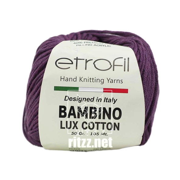 Etrofil Bambino Lux Cotton 70329 Mürdüm - 2