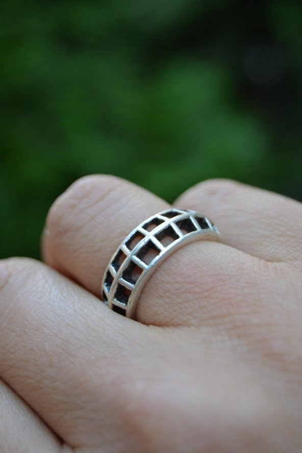 STONEAGE Antik Gümüş Bohem Unisex Ayarlanabilir Yüzük - Resim 4