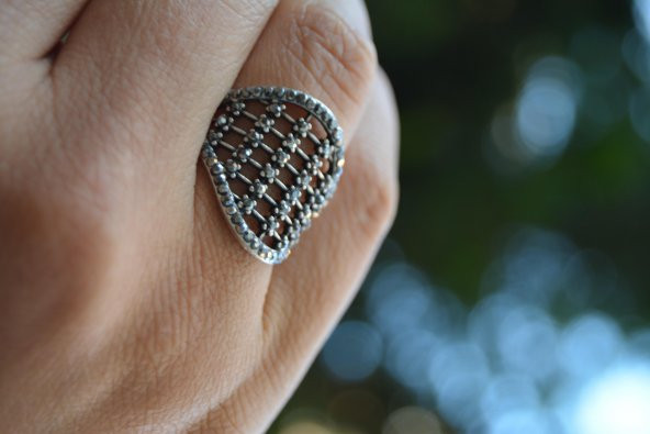 STONEAGE Zirkon Taşlı Ayarlanabilir Kadın Yüzük - Resim 3