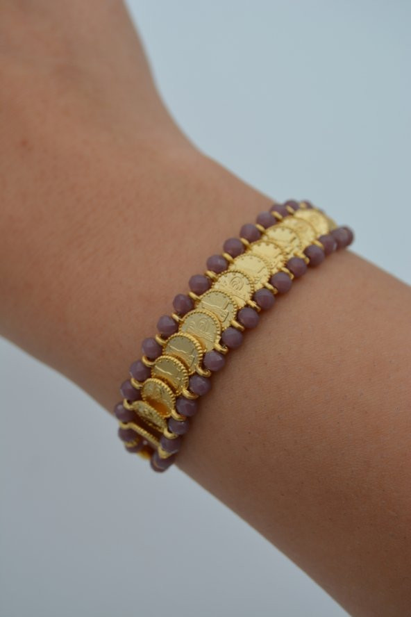 STONEAGE Bileklik Altın Kaplama Çek Kristali - Resim 3