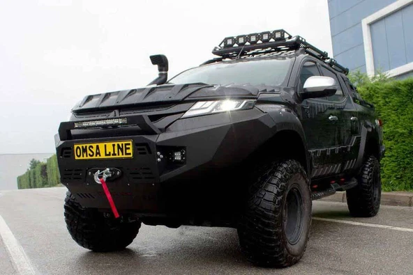 OMSA Mitsubishi L200 Dakar Ön Tampon Siyah Sensörlü-Sensörsüz 2019-2024 Arası - 2