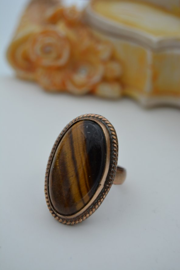 STONEAGE KAPLANGÖZÜ DOĞALTAŞLI EL SIVAMASI YÜZÜK ürün görseli