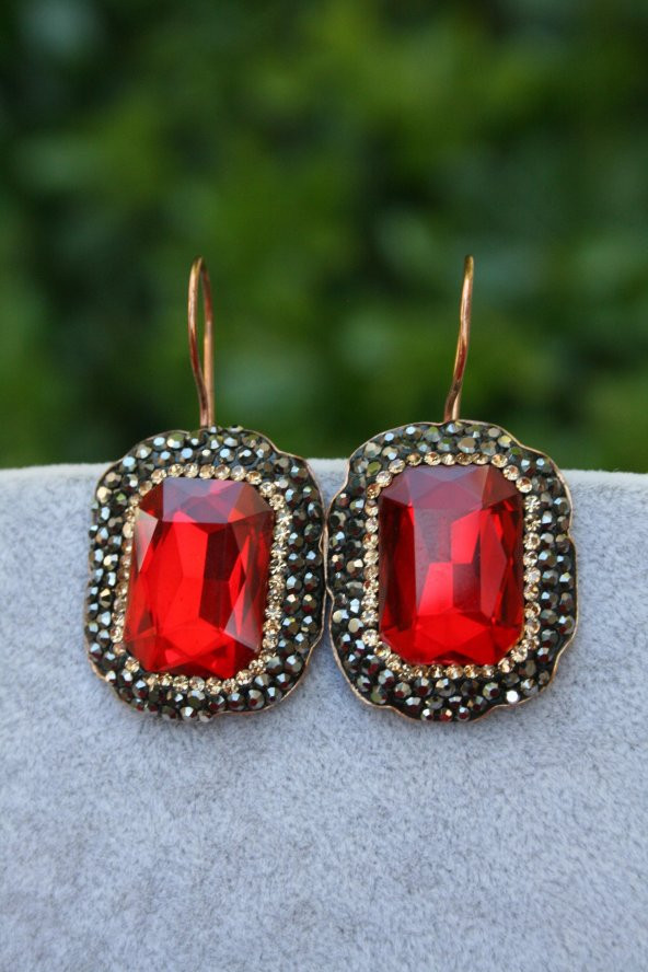 STONEAGE JEWELLERY Kristal Taşlı El Yapımı Küpe - 2