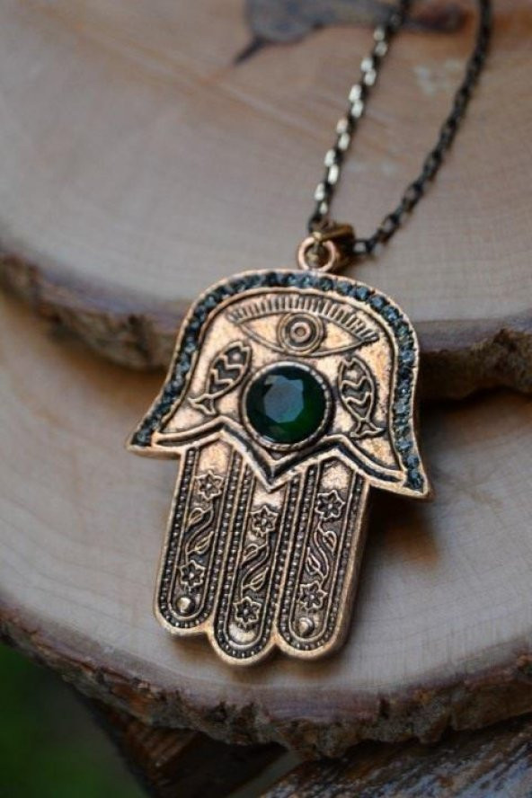 STONEAGE JEWELLERY Kök Zümrüt Otantik Bayan Kolye - 3
