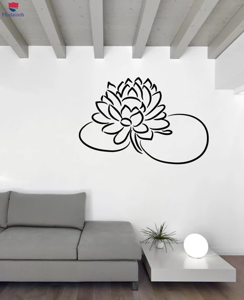 Duvar Oturma Odası, Yatak Odası çıkartma Güzel Lotus Çiçeği Tomurcuk Bahçe Dekor Benzersiz Hediyelik