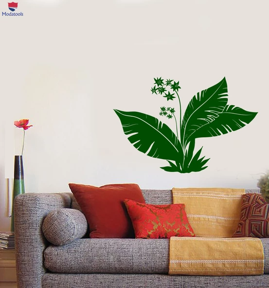 Duvar Oturma Odası, Yatak Odası Sticker Tropik Çiçekler Palmiye Ağacı Yaprakları Ev Sticker Benzersiz Hediyelik