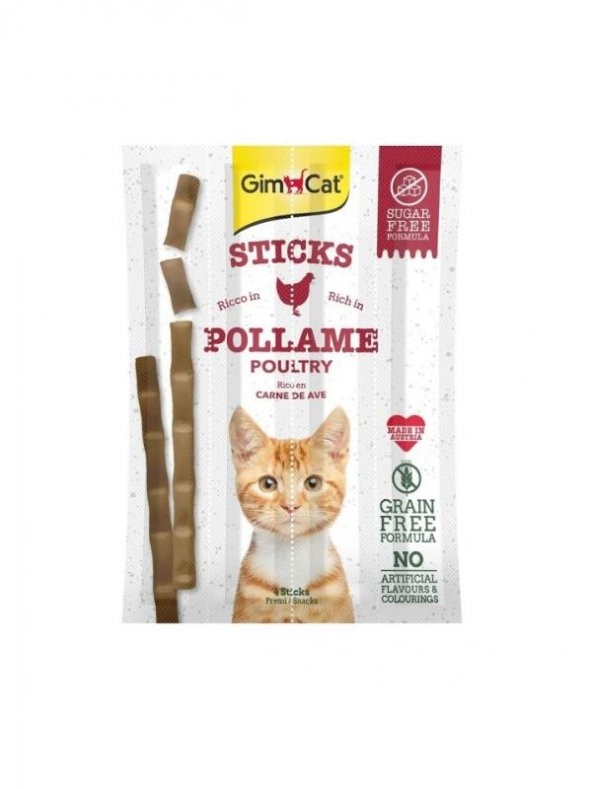 GIMCAT KEDİ ÖDÜL ÇUBUĞU STICKS KÜMES HAYVANLARI 25 GR