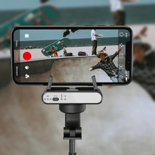 Hohem iSteady Q Siyah Cep Telefonları için Uzatılabilir Çubuklu Stabilizer Gimbal - 5