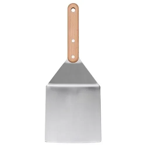 IKEA GRILLTIDER 30 Cm Paslanmaz Çelik Izgara Hamburger Spatulası Ahşap Barbekü Mangal Spatulası - 1