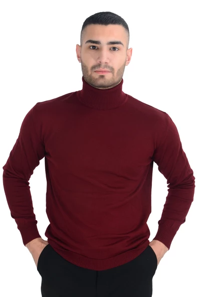 Cengiz İnler Tam Balıkçı Yaka Yünlü Erkek Triko Kazak - 10