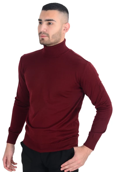Cengiz İnler Tam Balıkçı Yaka Yünlü Erkek Triko Kazak - 11