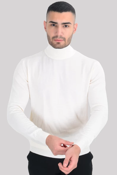 Cengiz İnler Tam Balıkçı Yaka Yünlü Erkek Triko Kazak - 3