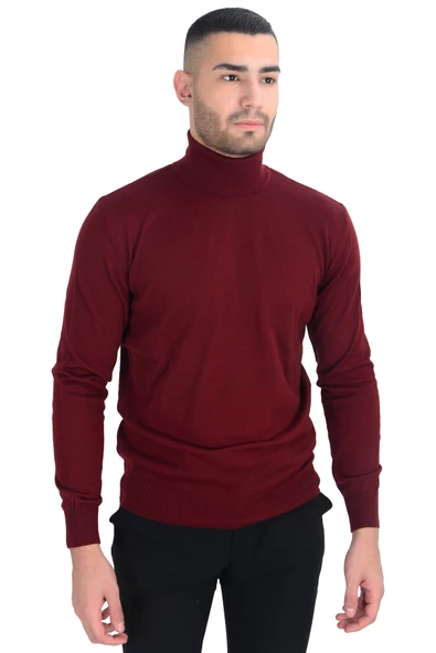 Cengiz İnler Tam Balıkçı Yaka Yünlü Erkek Triko Kazak - 12