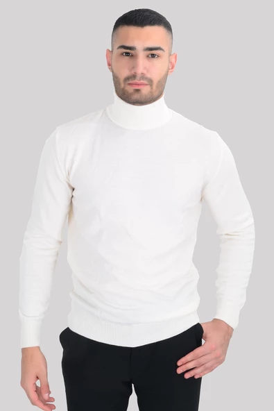 Cengiz İnler Tam Balıkçı Yaka Yünlü Erkek Triko Kazak - 5