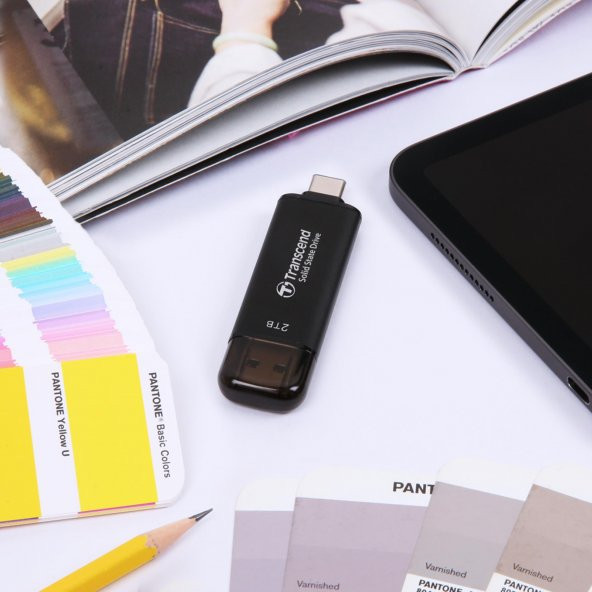 Transcend TS2TESD310C 2TB, External SSD,ESD310C,USB 10Gbps, Type C/A, Black - 3