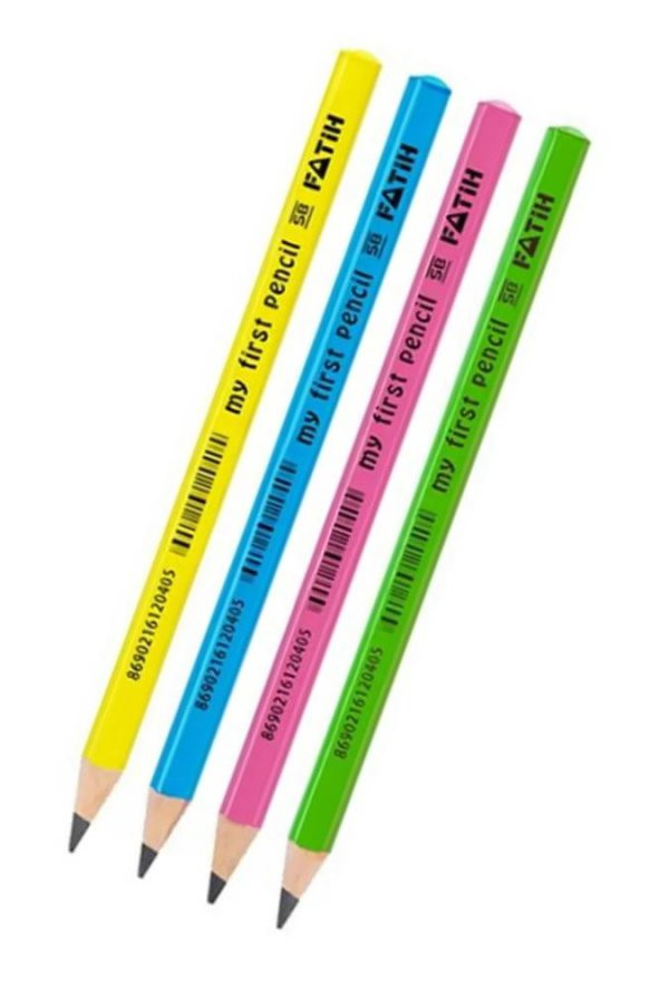 İlk Kalemim Jumbo Üçgen Başlangıç Kalemi Siyah 8 Adet Fatih Jumbo Kurşun Kalem Triangular - 3