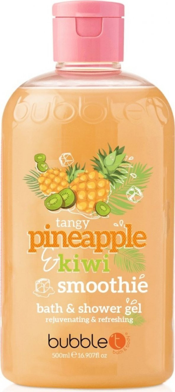 Bubble T Bath & Shower Gel in Pineapple & Kiwi (500ml) BT1001PK