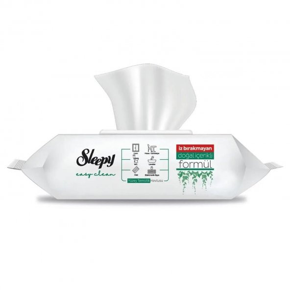 Sleepy Easy Clean Sirke Karbonat Beyaz Sabun Katkılı Yüzey Temizlik Islak Havlusu - 100'lü 3 Paket - 2