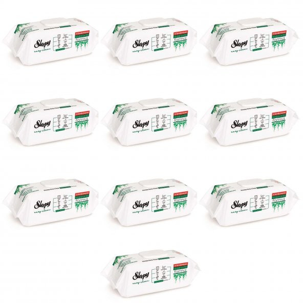 Sleepy Easy Clean Sirke Karbonat Beyaz Sabun Katkılı Yüzey Temizlik Islak Havlusu - 100'lü 10 Paket