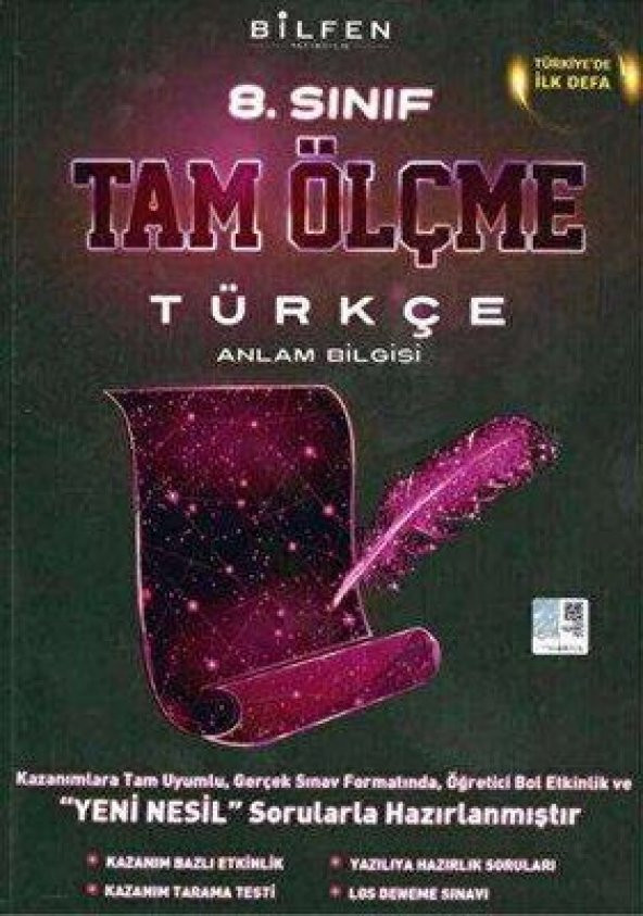 BİLFEN 8.SINIF TÜRKÇE TAM ÖLÇME YENİ