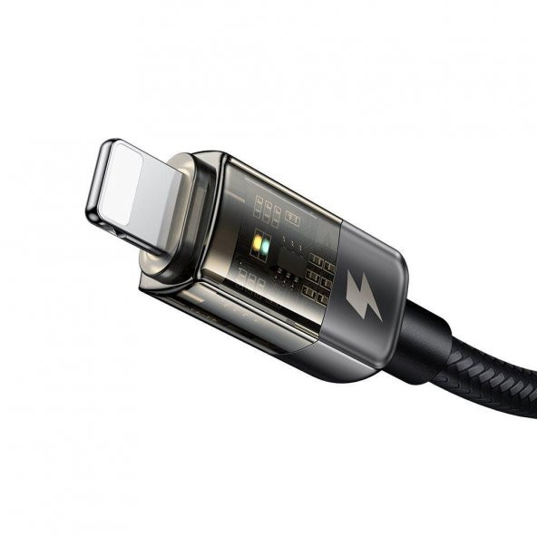 Mcdodo CA-3140 İphone Ledli Power Off Hızlı Data şarj Kablo 120cm-Siyah - 2
