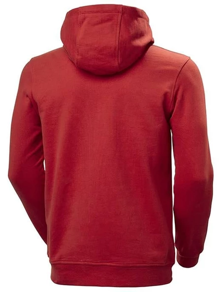 Helly Hansen HH Logo Hoodie Erkek Kapüşonlu Sweatshirt Kırmızı HHA.33977-163 - Resim 2