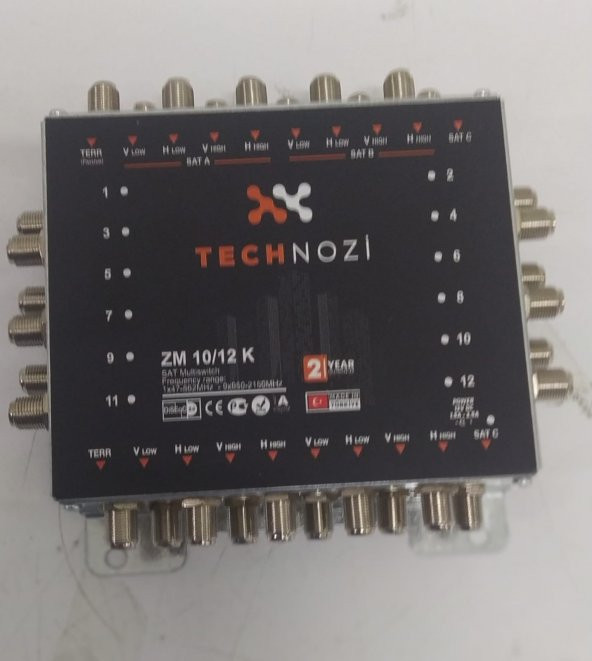 Tecnozi Micro ZM 10/12 - 12 Çıkışlı Santral Multiswitch Adaptör