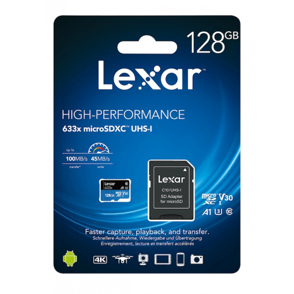 LEXAR 128GB High-Performance 633x microSDXC