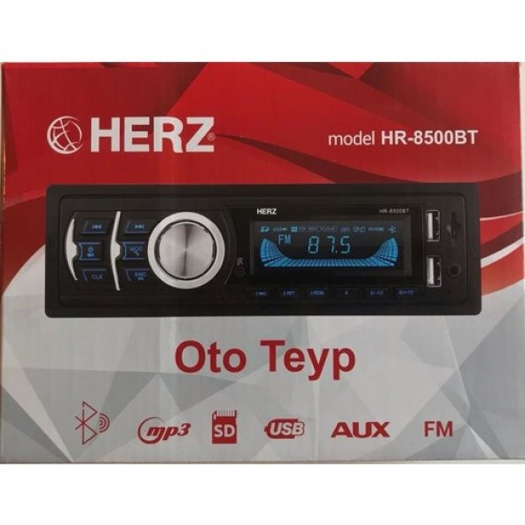 Herz HR-8500 4 x 50 Watt Radyolu USB / Sd Kart Girişli Oto Bluetooth Multı-