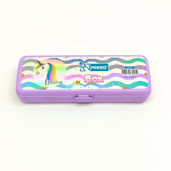 Mikro Tek Bölmeli Unicorn Temalı Kalemlik (Kalem Kutusu) - 8