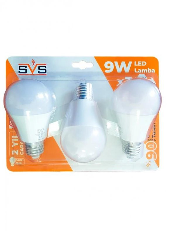 Svs Led Lamba 3 Lü Blister 9W 3000K