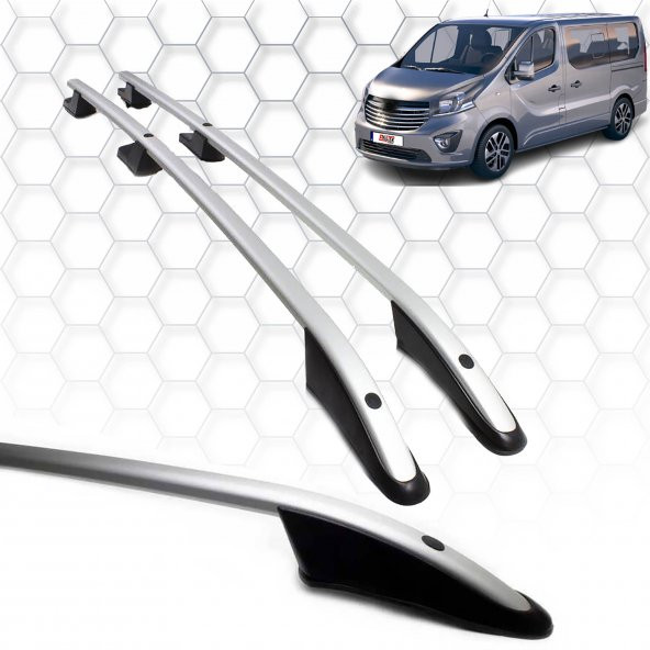 Opel Vivaro (2001-2014) - Tavan Çıtası - Sport - (2 Parça Aluminyum) - (Van-Uzun Şase-ABS Ayak)