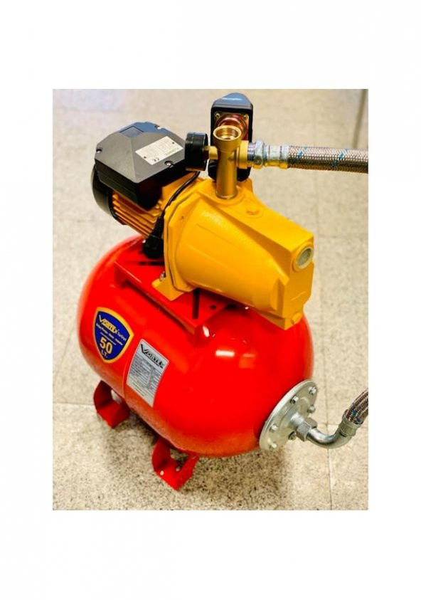VORTEX JET 100M 1 HP 5 Kat 6 Daire 50 LT Yatık Tank Kitli Paket Hidrofor
