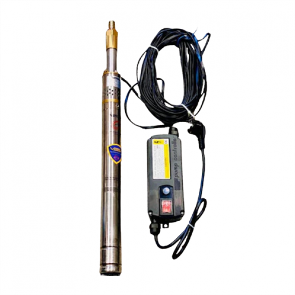 VORTEX 2 GD 1-50 mm Çapında 0.5 HP 2" Boruya Göre Dalgıç Pompa+Motor+Pano+20 mt. Kablo - 1