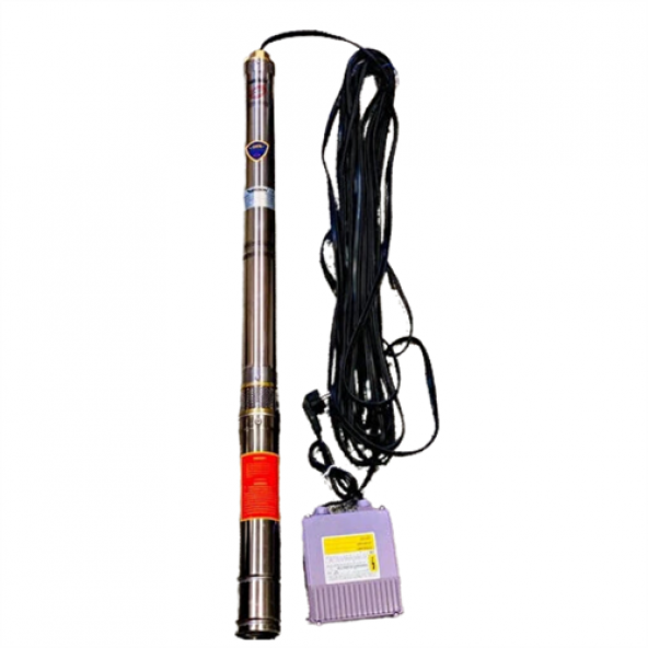 VORTEX 3 SLM 15 F 75 mm Çapında 0.75 HP 3" Boruya Göre Dalgıç Pompa+Motor+Pano+20 mt. Kablo