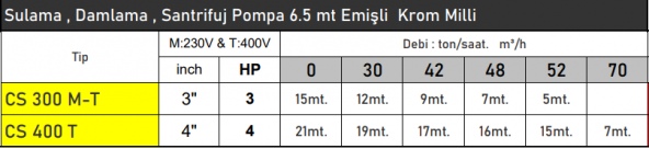 VORTEX CS400 4 HP 380V Trifaze Damlama Sulama Salyangoz Santrifüj Pompa - Bakır Sargı - 2