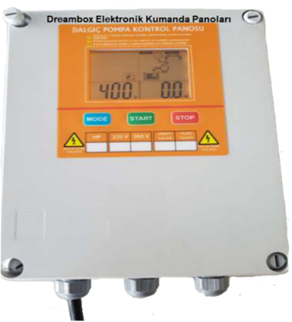VORTEX VBT 550 1-5.5 HP Arası Trifaze Paket Hidrofor LCD Ekranlı Elektronik Koruma Kontrol Panosu