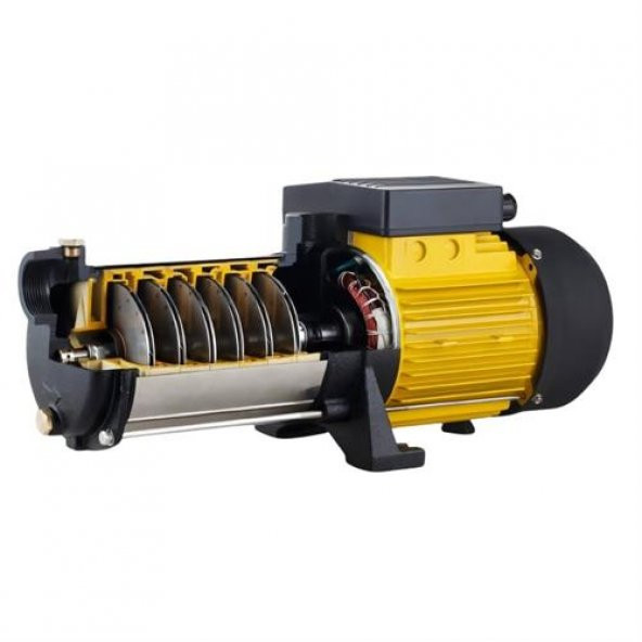 VORTEX VKP S/S 7-04 M 1.5 HP 220v Paslanmaz Çelik Fanlı Kademeli Yatay Milli Pompa ürün görseli