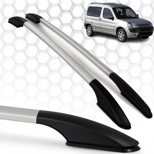 Peugeot Partner (2008-2018) - Tavan Çıtası - Solid - (2 Parça Alu) - (MİNİ VAN-Kısa Şase - L1-ABS Ayak)