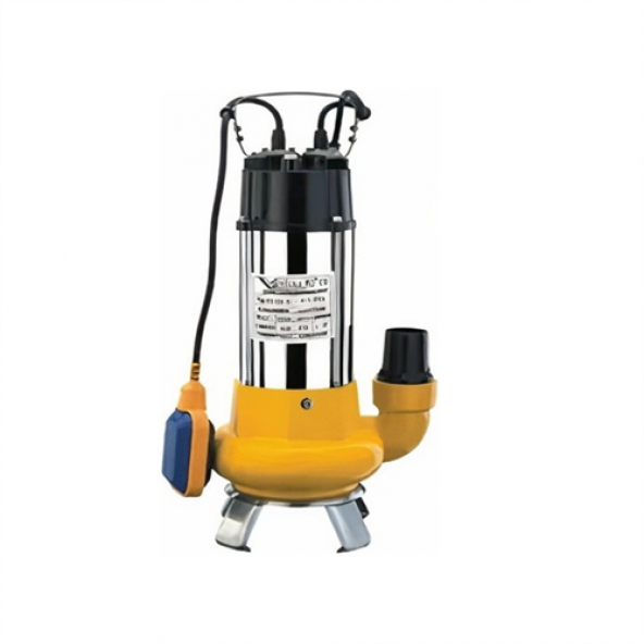 VORTEX VX35M 0.35 HP Flatörlü Pis Su Foseptik Parçalayıcılı Dalgıç Pompa ( Açık Fanlı )