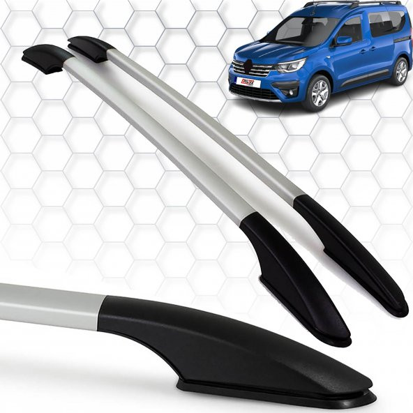 Renault Express (2021+) - Tavan Çıtası - Solid - (2 Parça Alu) - (Mini Van-Lav-ABS Ayak)