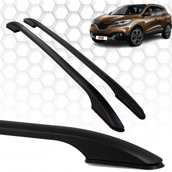 Renault Kadjar (2015-2022) - Tavan Çıtası - Solid - (2 Parça Aluminyum) - (SUV-ABS Ayak-Siyah) - 1