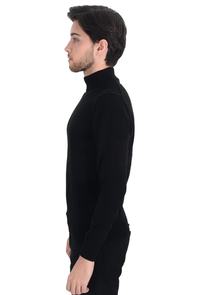 Cengiz İnler Yarım Balıkçı Düz Slim Erkek Triko - 4