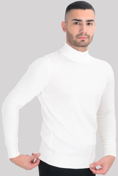 Cengiz İnler Yarım Balıkçı Düz Slim Erkek Triko - 7