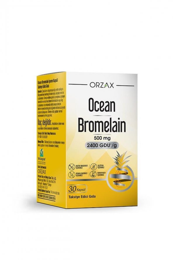 Orzax Bromelain 30 Kapsül ürün görseli
