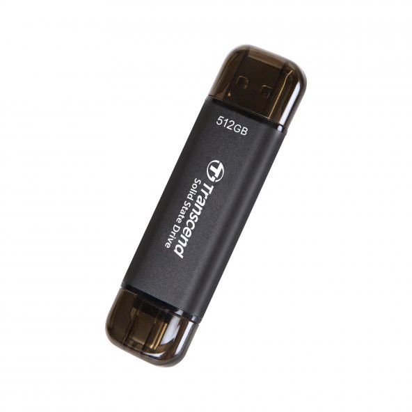 Transcend TS512GESD310C 512GB USB/Type-C Taşınabilir Harici SSD Siyah