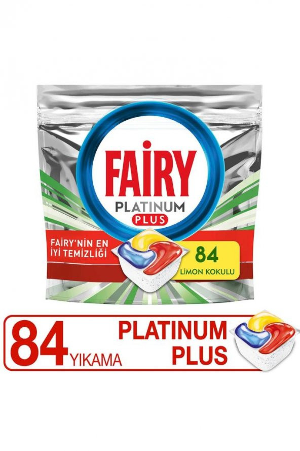 Fairy Platinum Plus Bulaşık Makinesi Deterjanı Kapsülü/tableti 84 Yıkama Limon Kokulu