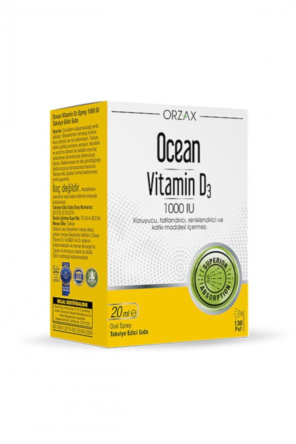 Ocean Vitamin D3 1000 Iu Sprey