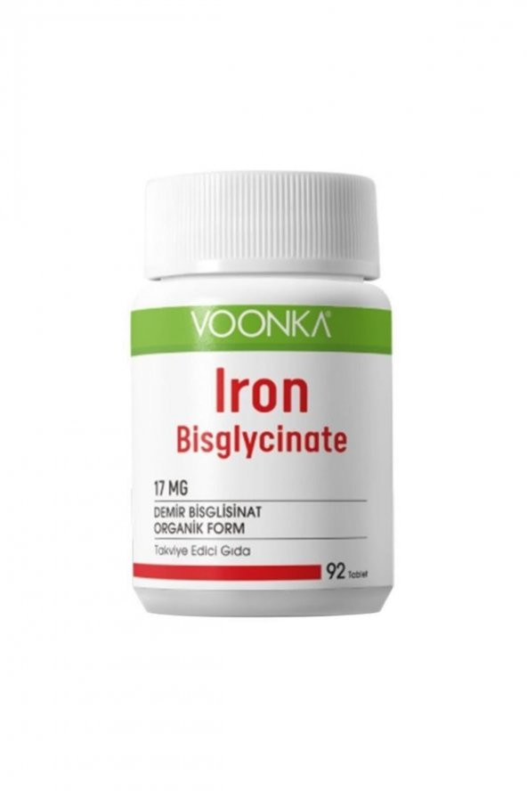 Voonka Iron Bisglycinate Demir 92 Kapsül