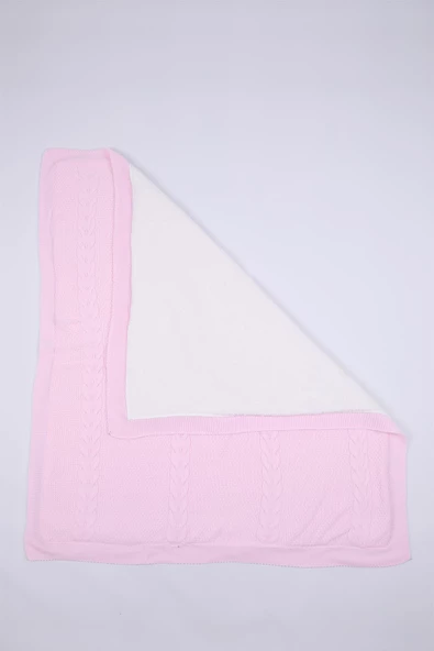 Babyhola Kız Erkek Bebek Yenidoğan 0-3 ay Battaniye Tulum Şapka Patik Triko 4'lü Hastane Çıkışı Set Hediyelik 2678 - 5